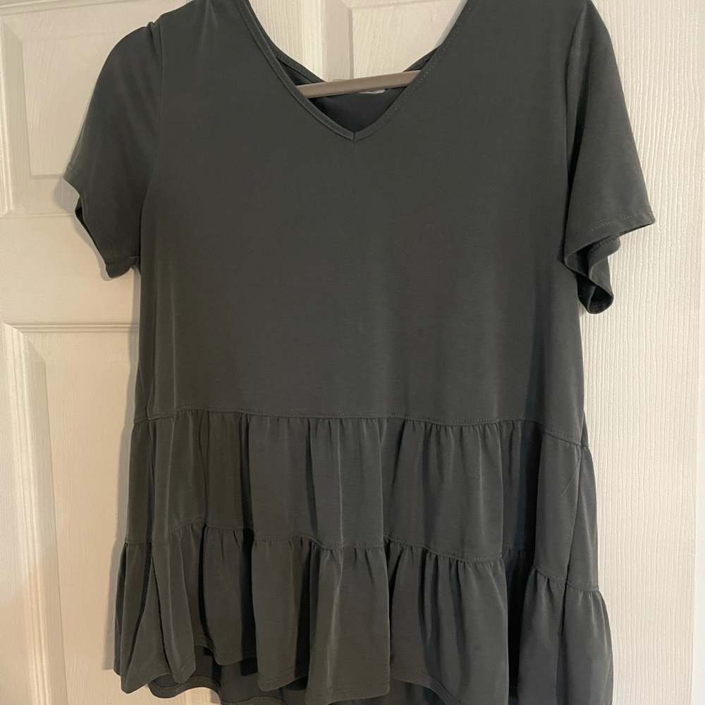 Grey blue top